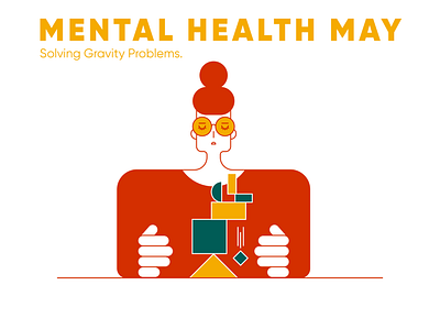Mental Health: Solving Gravity Problems design illustration minimal vector