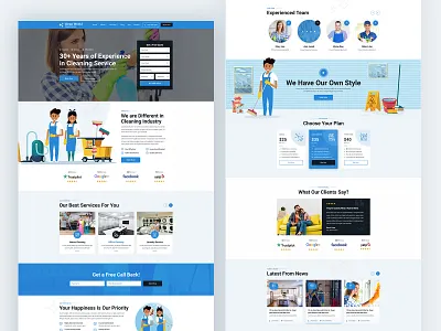 shot2 clean ui cleaning company cleaning service ux design webdesign website
