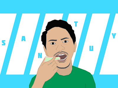 Me - Illustration activity cartoon challenge eat enjoy flat illustaration man personal santuy seninkamisdesign