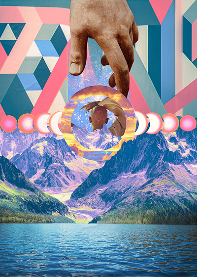 Reine Du Nord decorate furniture galaxy home interior landscape mountains nasa poster scenery scifi space stars