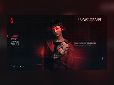 La Casa De Papel Web Concept Design art direction concept design graphic la casa de papel money hesit netflix ui ux web