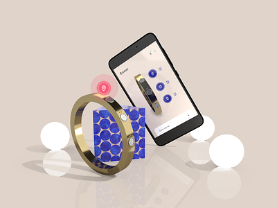 Conni. The Smart Bracelet. app design connected internetofthings iot jewelry product product design smart jewelry smart object wearable tech