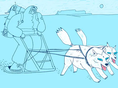 Husky illustration husky