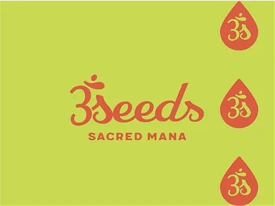 3 Seeds Juice for Dribbbs 3 drop geometric juice logo mana minimal modern om palette seeds yoga