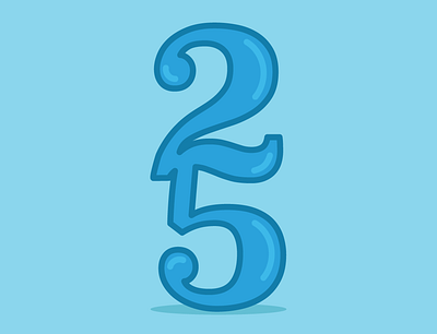 Twenty-Five design illustrator minimal vector