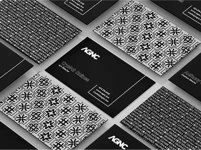 AGNC Business Card Design agency branding business cards identity pattern print