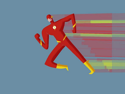 Flash cartoon dc comics flash illustration minimalist