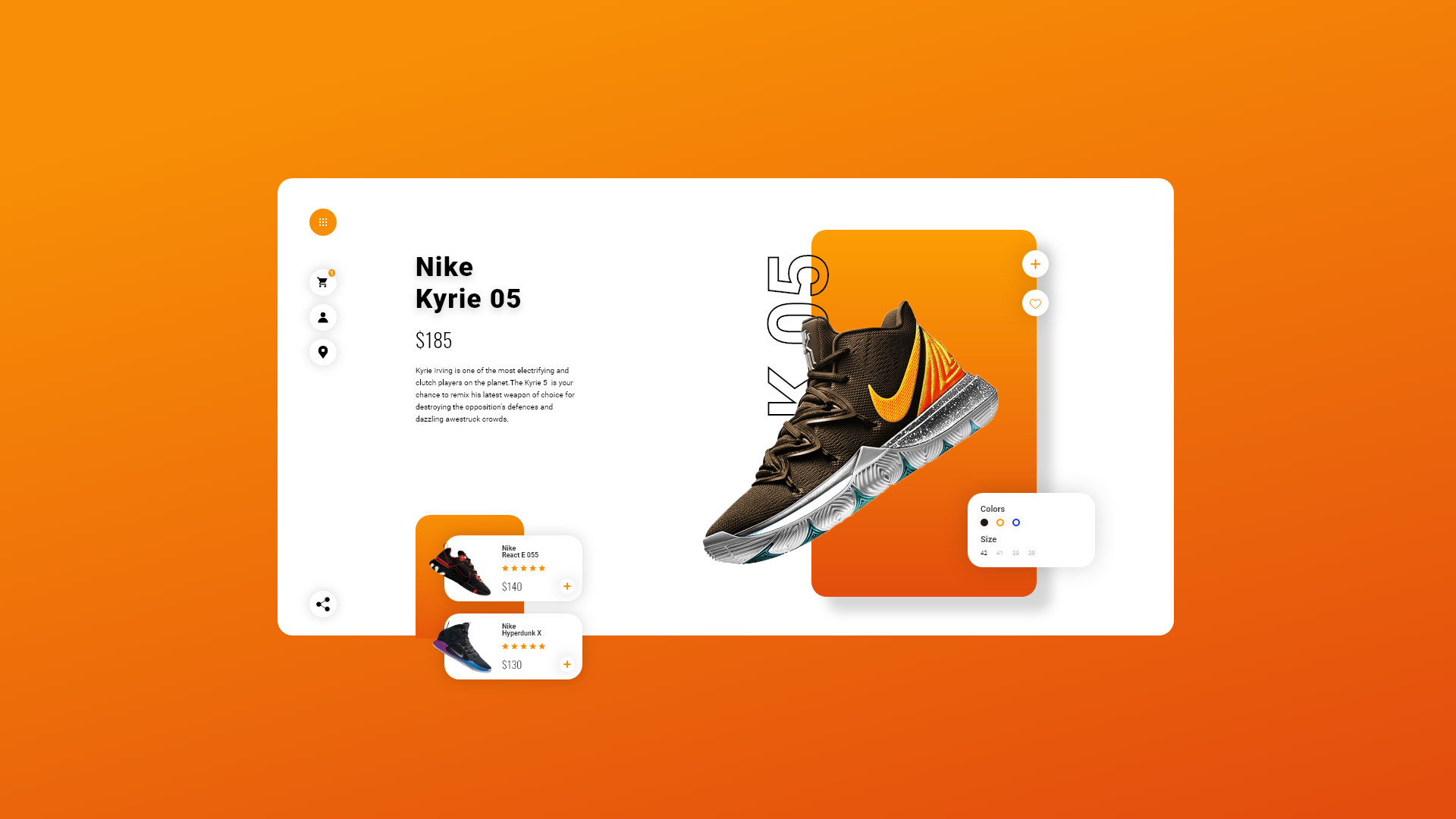 Example of Nike - Nike Kyrie 05 Product Page