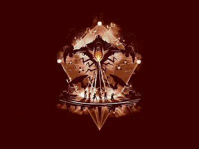 Eater of Worlds argos design destiny destiny 2 eater of worlds eater of worlds illustration lair merch poster raid t shirt tee vector