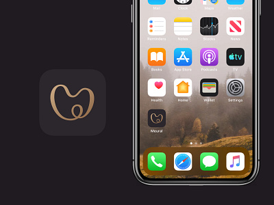 Meural App Icon app app design apple badge concept form ios logo logo application logo design logomark loop product ribbon thick thin ui wave waveform widget