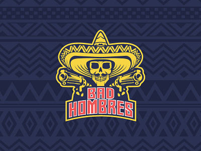 Bad Hombres badge branding illustration logo type typography vector