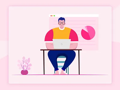 Data Analyst Colorful Illustration character concept design dribbble dribbble best shot illustration latest character design minimal web website