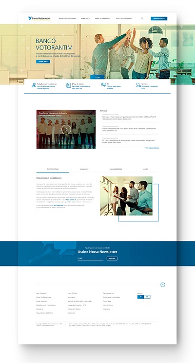 Banco Votorantim - UI Bank Website bank design financial ui uidesign webdesign website
