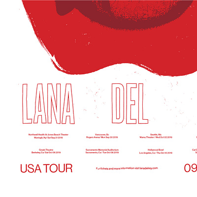 Lana Del Ray USA Tour apple gigposter lana del rey typography