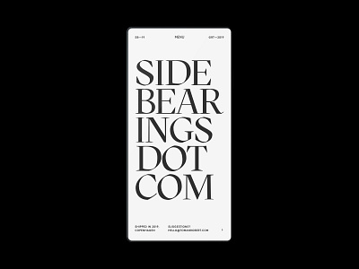 Sidebearings.com black mobile mobile app design ui ui design ux webdesign