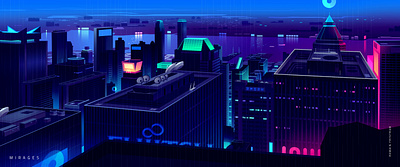 Mirage_part1_011 akira city cyberpunk illustration light neon neotokyo noir trystram