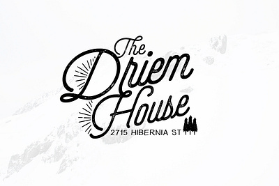 The Driem House design hipster logo mountain sarahgraphics tree vintage