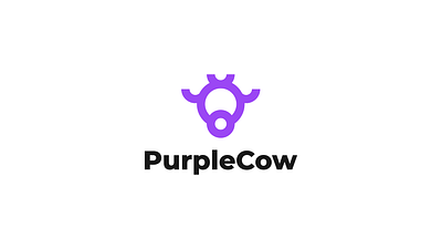 PurpleCow brand identity branding company cow cow logo flat icon idenity identity branding identity design lettermark logo logo mark logomark minimal modern modern logo visual identity