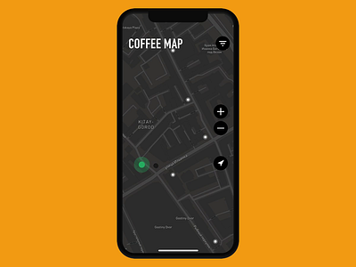 Coffee map android animation app design ios mobile ui ux