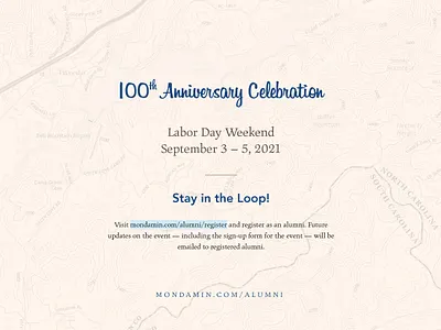 Camp Mondamin — Save the Date — Back advertising graphic design mailer postcard