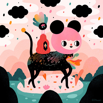 Little Island characterdesign colorful digitalart illustration popsurrealism procreate