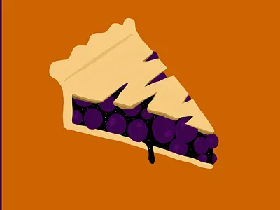 Boo-berry Pie blueberry pie boo cute design fruit halloween illustration illustrator inktober pie slice spooky vectober
