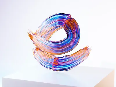 Paint Stroke c4d typography