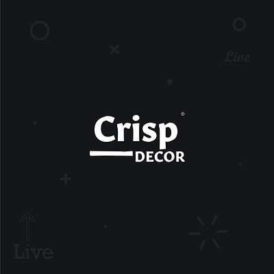 Crisp Decor - V2 black brand branding clean design flat illustration logo logo design minimal modern