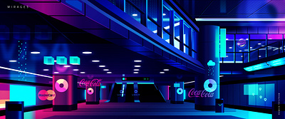 Mirage_part1_017 akira city cyberpunk futur illustration light neon neotokyo retro trystram