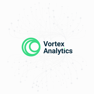 Vortex Analytics - V2 analytics brand branding business design flat green logo logo design minimal modern