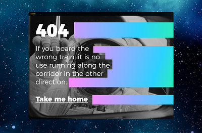 Daily UI :: 404 Page 404 404 error page 404page block daily ui dailyui gradient space