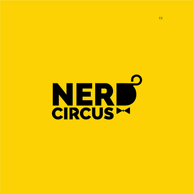 nerdcircus fun logo man neat nerd play playful shilhouette wordmark