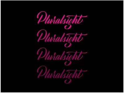 Pluralsight Script calligraphy design hand lettering handlettering ipad lettering lettering script type typography vector