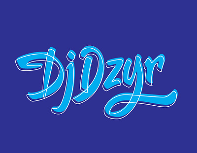 Dj Dzyr clientwork club club night clubbing custom lettering digitalart dj dj logo hand drawn handlettering lettering logo logotype procreate typography