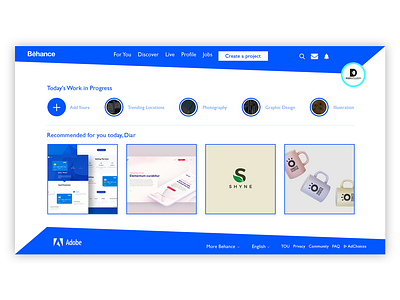 Web Design for Behance adobe illustrator adobe photoshop web design