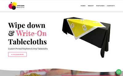 Wipe Down Tablecloths branding design graphic design logo site typography web webdesign website