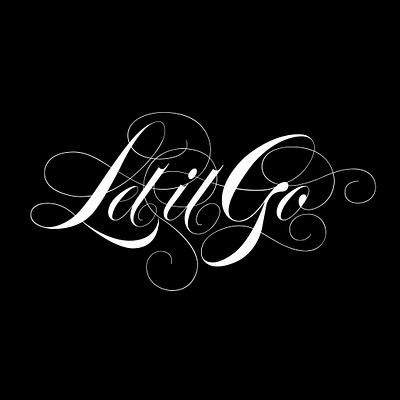 Let it go branding copperplate design dribbble handmade handmadelettering illustration lettering script sketch spencerian typography vector