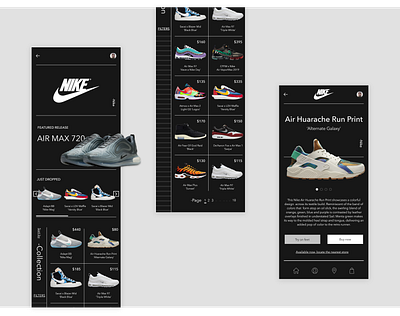 Sneaker Shopping Mobile Application Design adidas airmax app brand clean design flat graphic design ios minimal mobile nike online puma reebok shopping sneaker sneakers ui ux