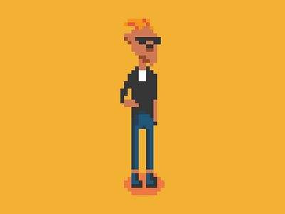 Rocking This - Pixel art Rocker Goat animal goat logo male man mascot music pixel art rock