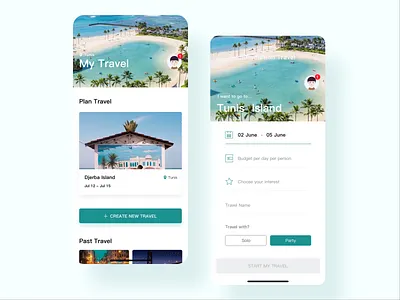 Travel plan 02 adventure application clean design interface mobile travel trip ui ux vacation visit weekend