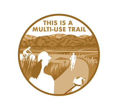 multi-use trail biker biking circle dog hidden picture hiker hills landscape park runner running sign trail trail running trails walking wildlife