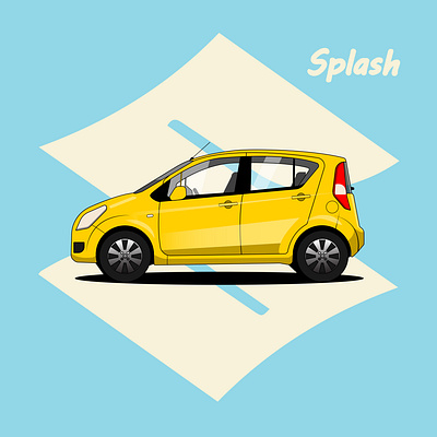 Suzuki Splash car car family car mini car vector design illustration ride suzuki suzuki splash vector vehicle vehicle design vehicle wrap vehicles