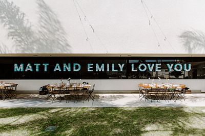 Wedding 3D Letters installation typography wedding