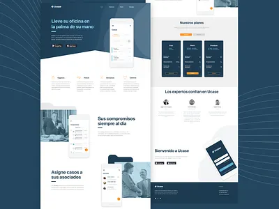 Landing page Ucase adobexd app branding figma figmadesign graphicdesign icon illustrator lawyers logo ui ux