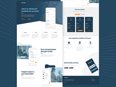 Landing page Ucase adobexd app branding figma figmadesign graphicdesign icon illustrator lawyers logo ui ux