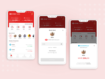HSBC Quick Send app banking daily ui dailyui design hsbc mobile app design mobilebanking quicksend ui ui exploration ux uxdesign