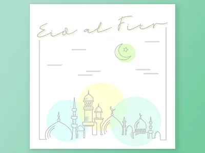 Eid al-Fitr 2019 design greeting card illustration ramadan
