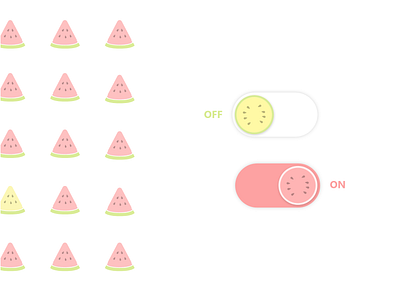 Daily UI 015 On OffSwitch app dailyui design onoffswitch watermelon web
