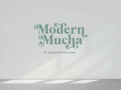 Modern Mucha Art Gallery alphonse mucha art gallery art nouveau artists brand identity branding design illustration illustrator logo logotype minimal mucha typography