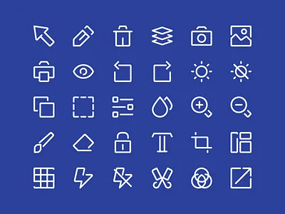 Photo Editing Icon Set design icon designer icon set icons photo editing studio